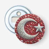 Flesopener met Turks Kleuren Design Button Flesopener (Voorkant)