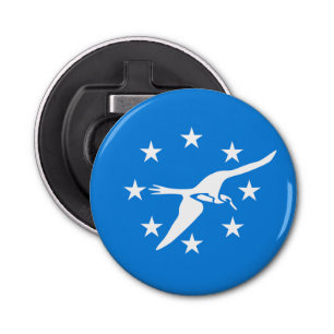 Flesopener met vlag van Corpus Christi Button Flesopener