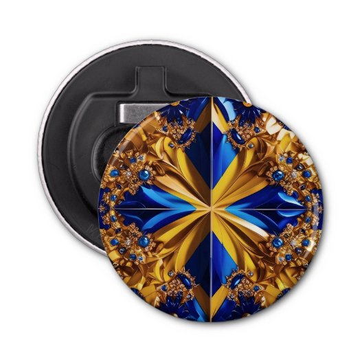 Flesopener met Zweden Design Button Flesopener (Voorkant)