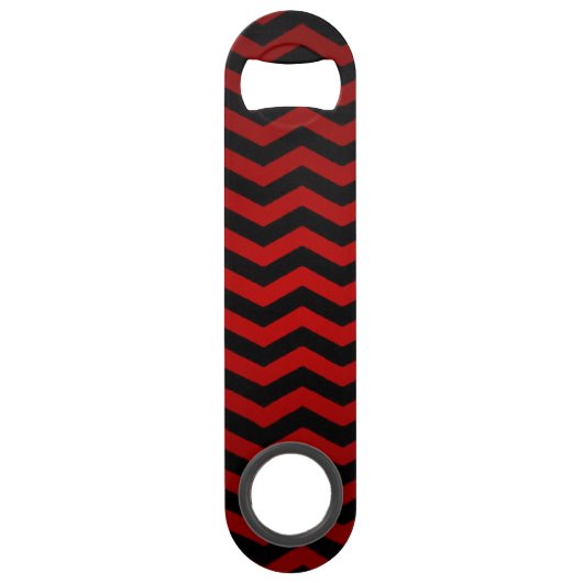 Flesopener schedel Rozen gothic Chevron rood en zw Speed Flessenopener (Achterkant)