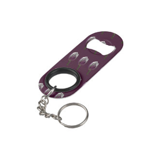Flesopener tulp paars design zazkia mini flessenopener