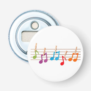 FLESOPENER VAN "MUZIEK OF MUZIEK LOVER" BUTTON FLESOPENER