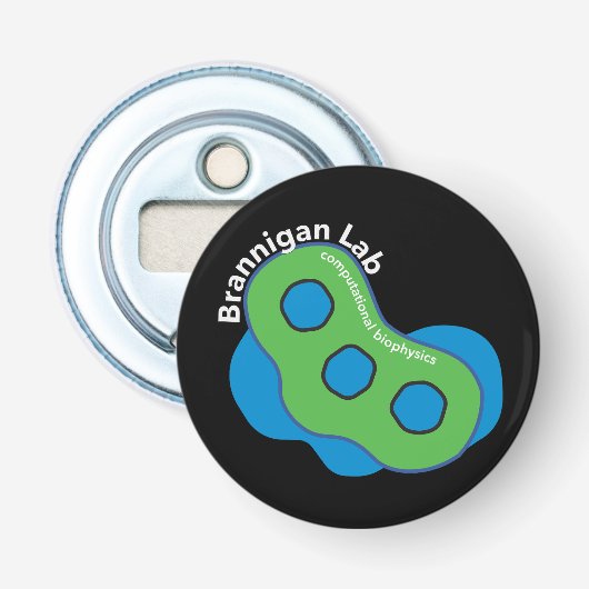 flesopener voor nanodeeltjes button flesopener (Voorkant)