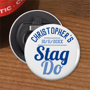 Flesopener voor vrijgezellenfeest button flesopener