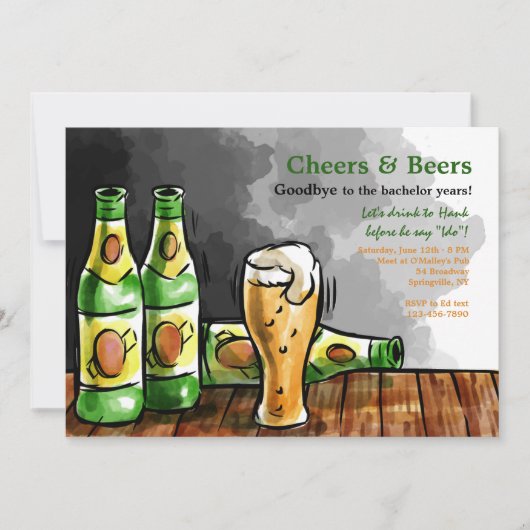 Flessen Bier Uitnodiging (Voorkant)