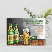 Flessen Bier Uitnodiging (Staand voorkant)