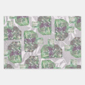  flessen & botanische texturen inpakpapier vel (Voorkant 2)