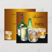 Flessen drank voor vrijgezellenfeest kaart (Voorkant / Achterkant)