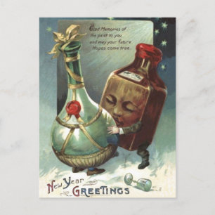 Flessen in liefde briefkaart