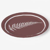 Flessen met botanisch fern lef - Vermengen en matc Papieren Bordje (Gekanteld)