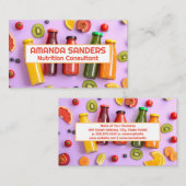 Flessen sap | Achtergrond fruit Visitekaartje (Voorkant / Achterkant)