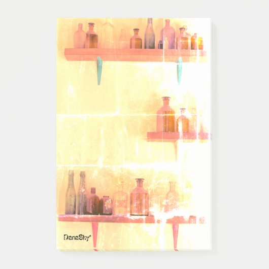  flessen "Shabby Chic" Plaats notities Post-it® Notes (Voorkant)