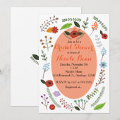 flessenhalsflesjes met bridale douche kaart (Voorkant / Achterkant)