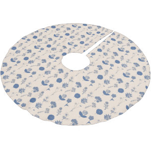 flessenillustratiepatroon blauw kerstboom rok