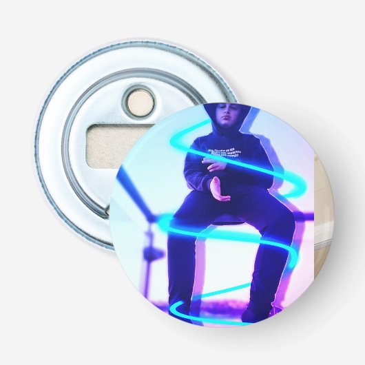 flessenopener button flesopener (Voorkant)