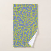  flessenpatroon in Limoen en blauw Bad Handdoek (Handdoek)