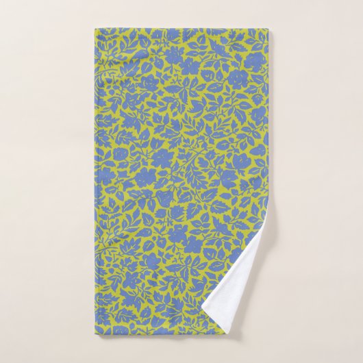  flessenpatroon in Limoen en blauw Bad Handdoek (Handdoek)