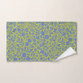  flessenpatroon in Limoen en blauw Bad Handdoek (Handdoek)