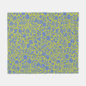  flessenpatroon in Limoen en blauw Fleece Deken (Voorkant (Horizontaal))