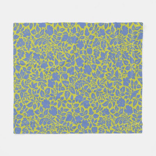  flessenpatroon in Limoen en blauw Fleece Deken (Voorkant (Horizontaal))