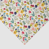  flessenpatroon van Floral Spring Tissuepapier (Detail)