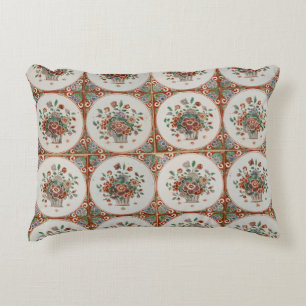 flessenpatroon van Floral Terracotta Accent Kussen