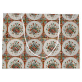  flessenpatroon van Floral Terracotta Groot Cadeauzakje (Achterkant)