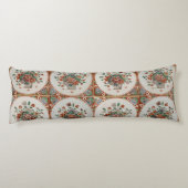  flessenpatroon van Floral Terracotta Lichaamskussen (Achterkant)