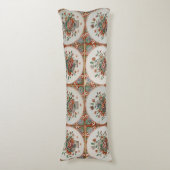  flessenpatroon van Floral Terracotta Lichaamskussen (Voorkant Verticaal)