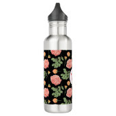 flessenperkleurig Roos botanisch patroon Waterfles (Links)