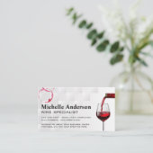 flessenschenking | Rood glas wijn Visitekaartje (Staand voorkant)