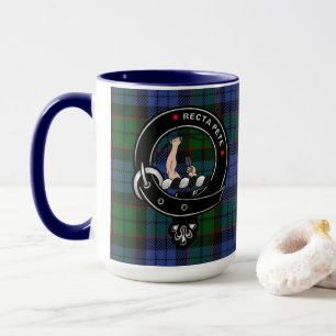 Fletcher Clan Badge & Wrap rond Tartan Mok