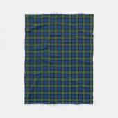 Fletcher Clan Bright Blue en Green Tartan Fleece Deken (Voorkant)
