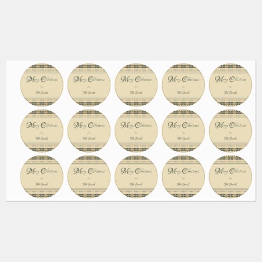 Fletcher Étiquettes de Noël (Feuille)