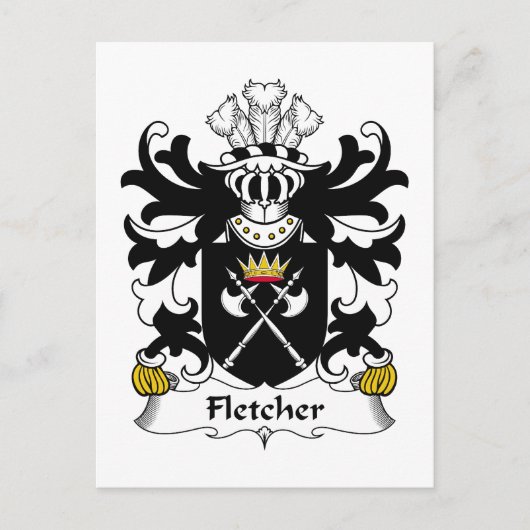 Fletcher Family Crest Briefkaart (Voorkant)