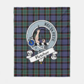 Fletcher Modern Clan Badge Tartan Pset Fleece Deken (Voorkant)