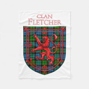 Fletcher Tartan Scottish Play Lion Rampant Fleece Deken