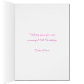 Fleur 13e anniversaire personnalisé aqua jaune ros (Intérieur (Droit))