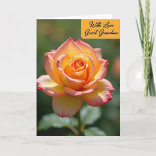 Fleur à pois avec amour carte grand-mère