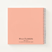 Fleur à tige jaune sur Carnet Rose Bud Spiral (Dos)