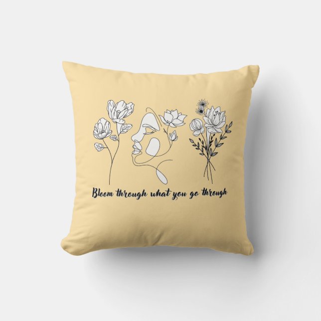 Fleur à travers ce que vous traversez le Coussin d (Recto)