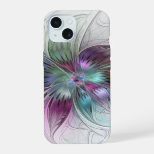 Fleur Abstraite Colorée Art Fractal Floral Moderne
