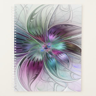 Fleur Abstraite colorée Art moderne floral fractal