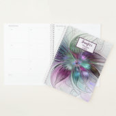 Fleur Abstraite colorée Fractale Nom (Devant avec enveloppe)