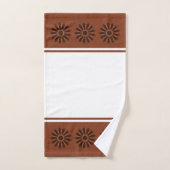 Fleur abstraite en cuivre et cannelle (Serviette à main)