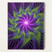 Fleur Abstraite Moderne de Fractale Violette Verte (Dos)