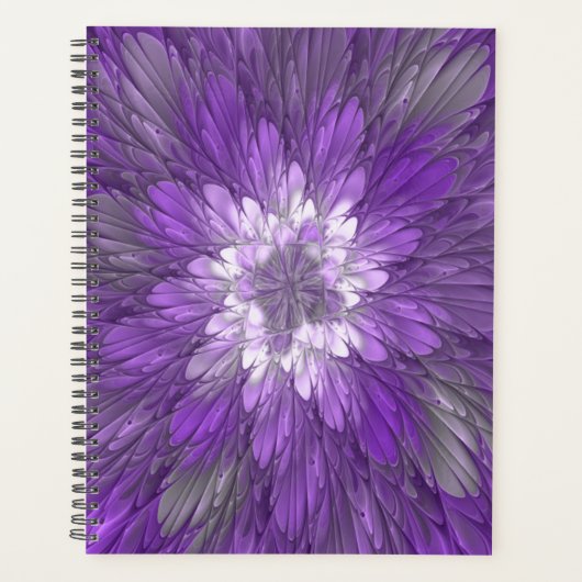Fleur abstraite violette psychédélique Art fractal (Devant)