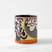 fleur amicale grosse tasse de café jaune rouge (Centre)