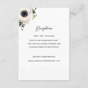 Fleur Anémonique Blanche Réception Invitation