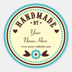 Fleur Aqua Faite À La Main Par Stickers Personnali